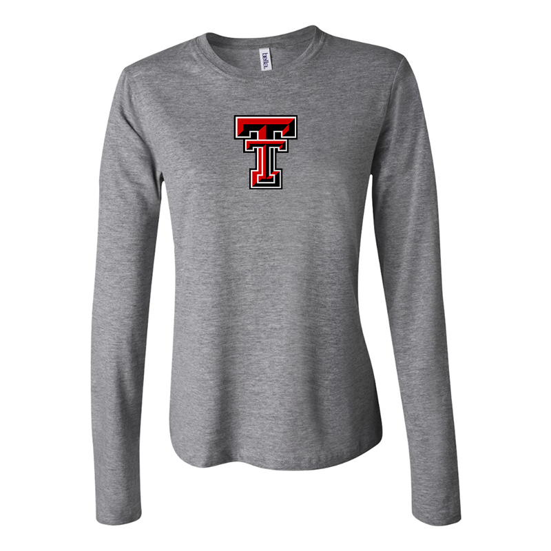 BELLA CANVAS Women’s Texas Tech Red Raiders  Jersey Long Sleeve Tee