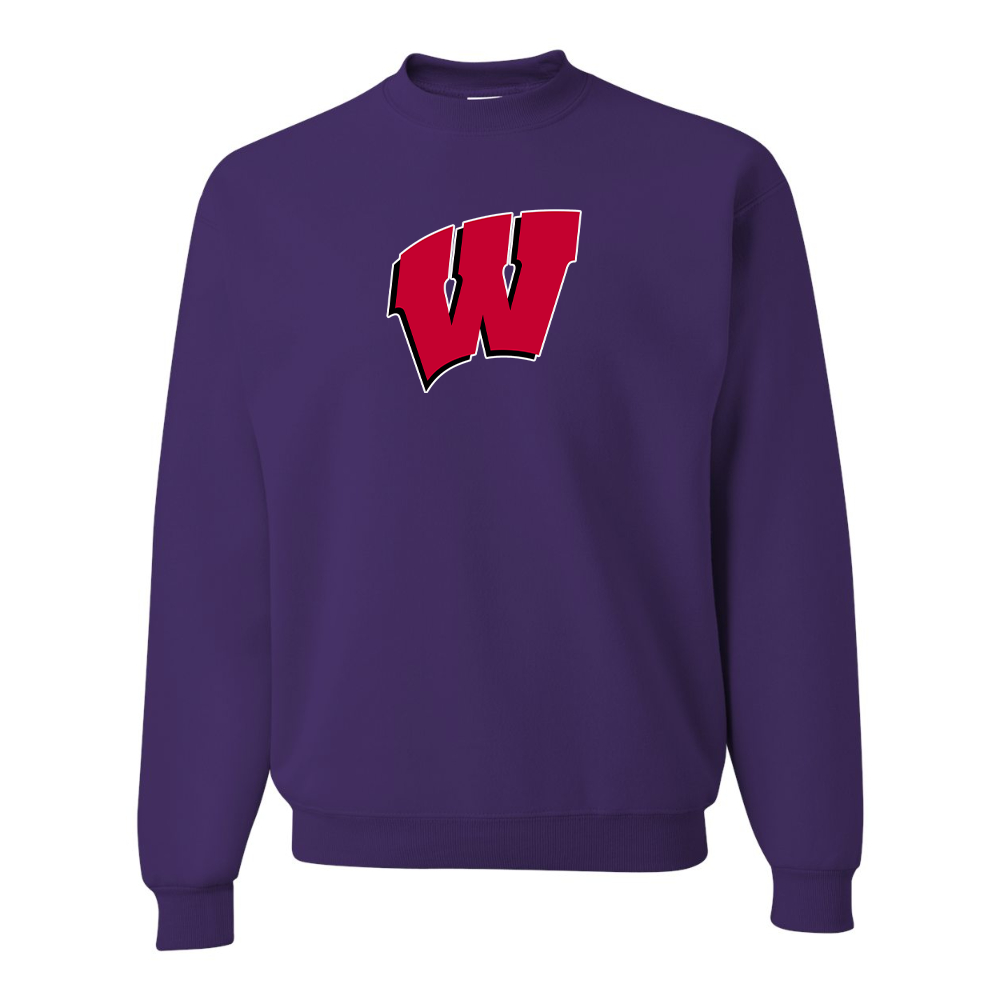 Men's Wisconsin Badgers JERZEES NuBlend Crewneck Sweatshirt