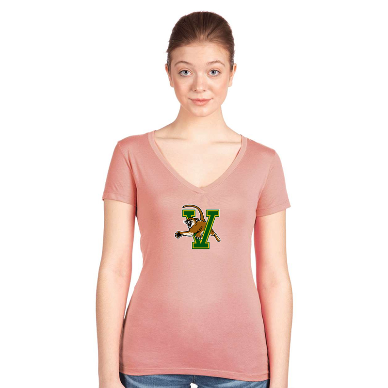 Women's  Vermont Catamounts  Next Level V-Neck T-Shirt