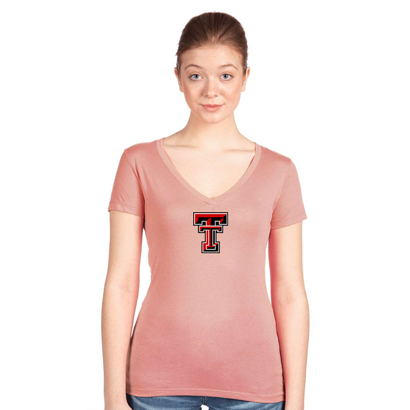 Women's Texas Tech Red Raiders  Next Level V-Neck T-Shirt