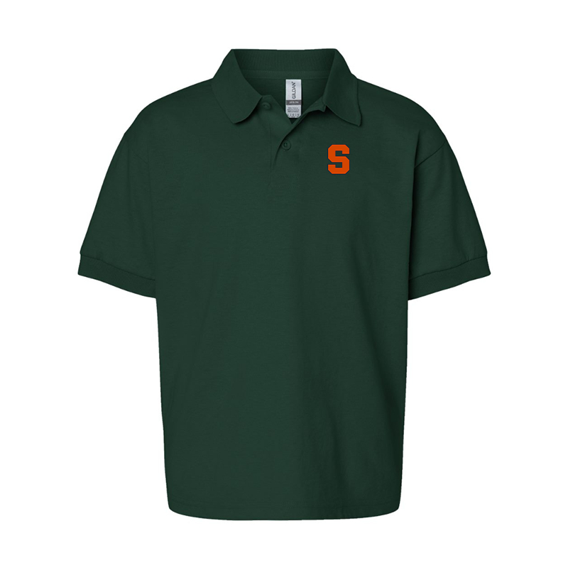 Youth Syracuse Orange Gildan Dry Blend Jersey Polo