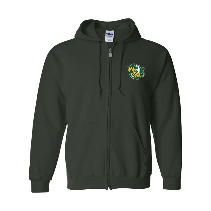 Men's William and Mary Tribe  JERZEES NuBlend Full-Zip Hooded Sweatshirt