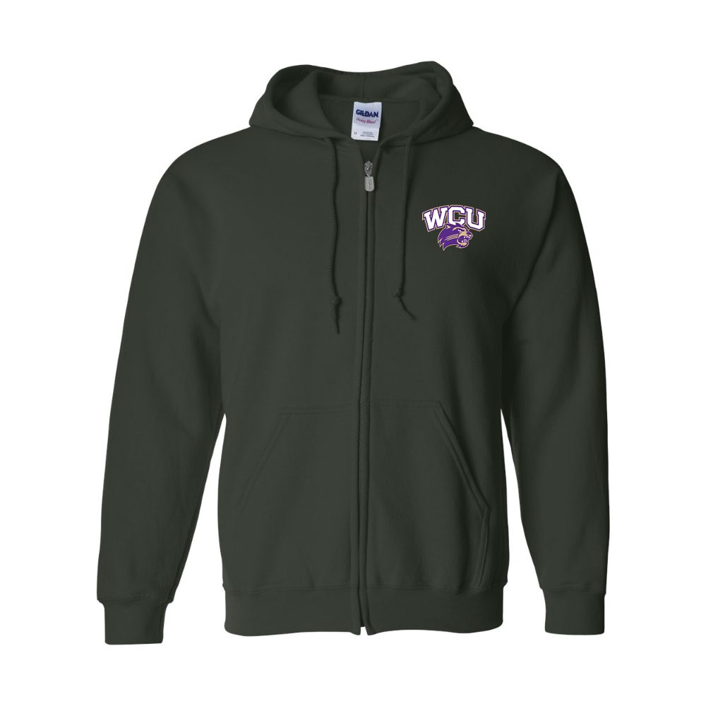 Men's Western Carolina Catamounts JERZEES NuBlend Full-Zip Hooded Sweatshirt