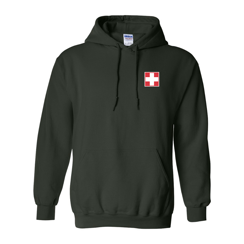 Men's  Switzerland National Football Soccer Team Gildan  Heavy Blend Hooded Sweatshirt