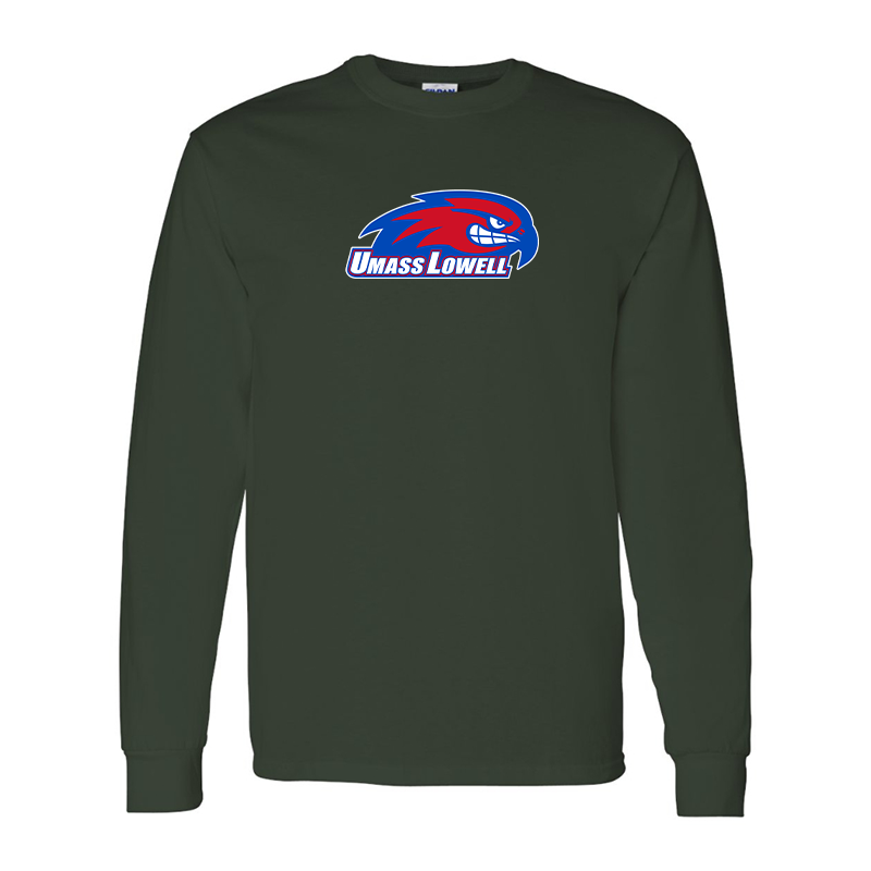 Men's UMass Lowell River Hawks  Gildan Heavy Cotton Long Sleeve T-Shirt