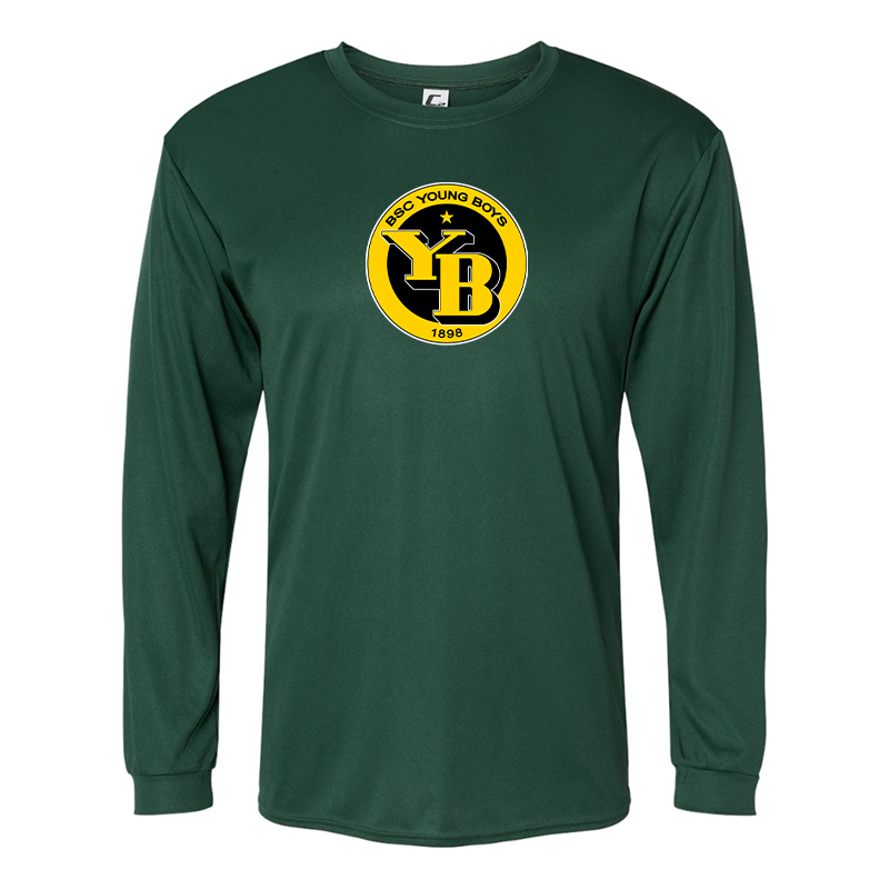 Men's  Young Boys Soccer Performance Long Sleeve T-Shirt
