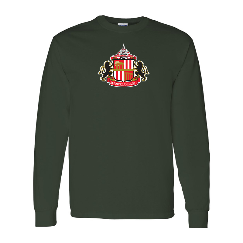 Men's  Sunderland AFC Soccer Gildan Heavy Cotton Long Sleeve T-Shirt