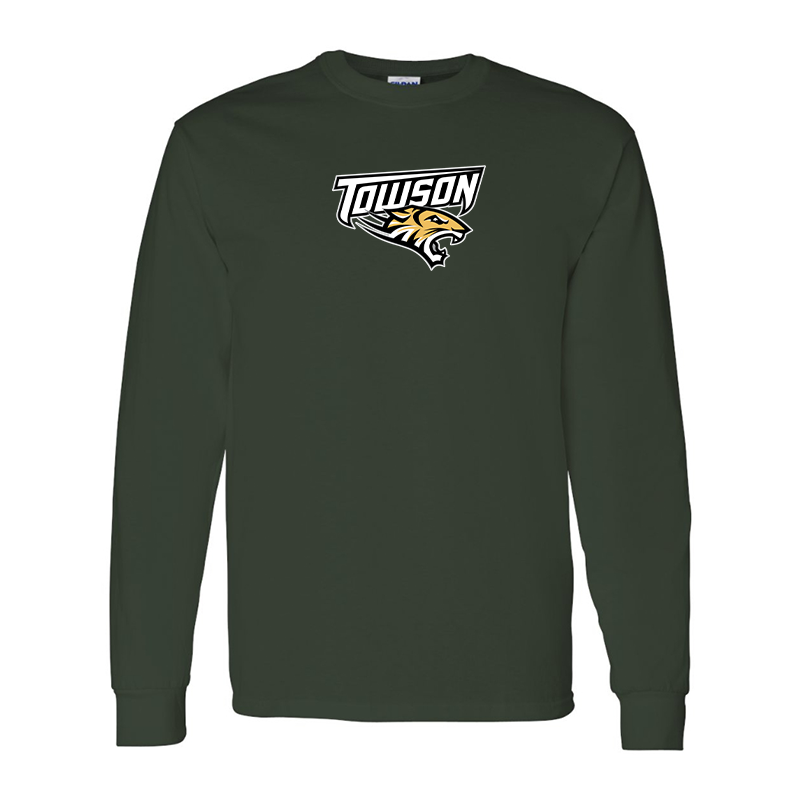 Men's Towson Tigers Gildan Heavy Cotton Long Sleeve T-Shirt