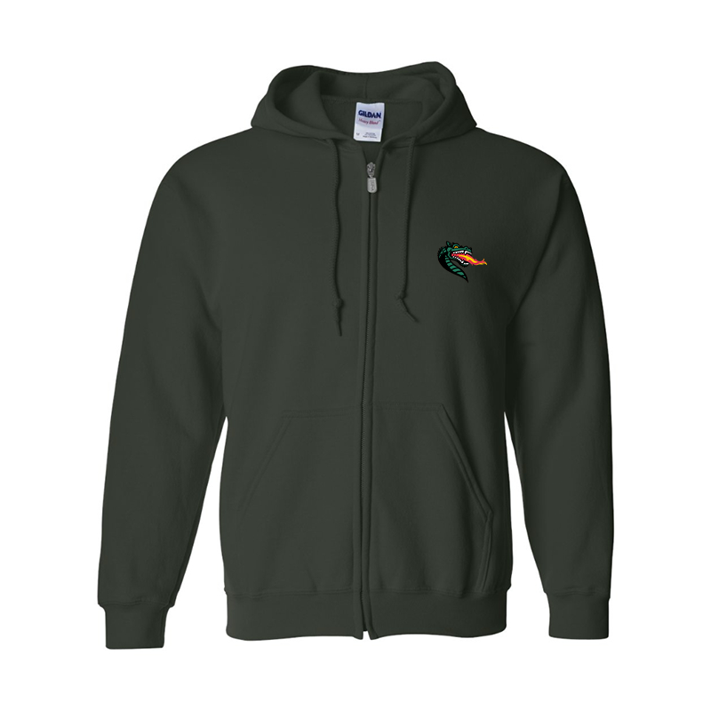 Men's UAB Blazers Gildan  Heavy Blend Full Zip Hooded Sweatshirt