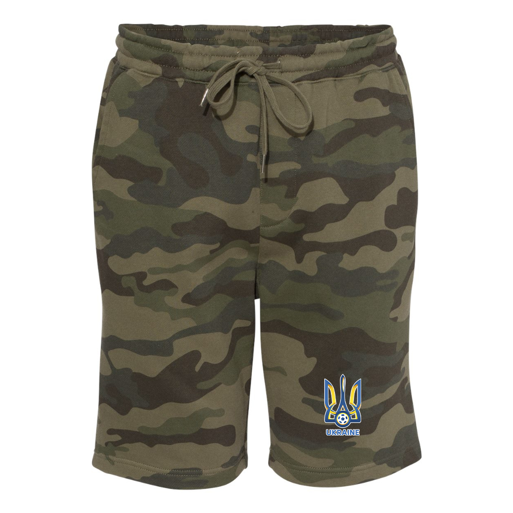 Men's Ukraine National Football Soccer Team Independent Trading Co Midweight Fleece Shorts