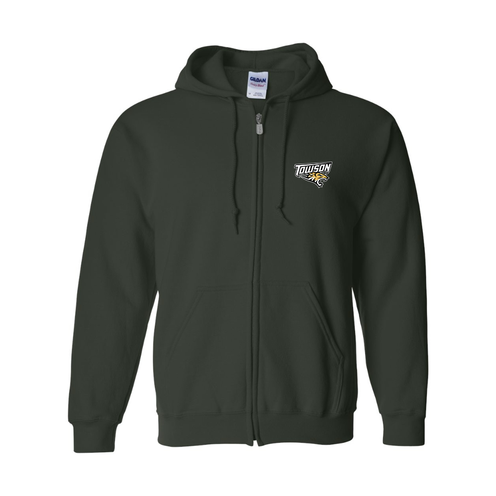 Men's Towson Tigers JERZEES NuBlend Full-Zip Hooded Sweatshirt