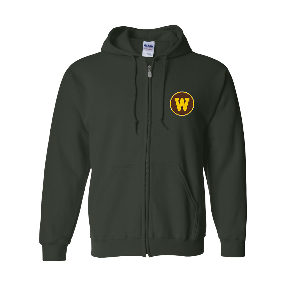 Men's Western Michigan Broncos  JERZEES NuBlend Full-Zip Hooded Sweatshirt
