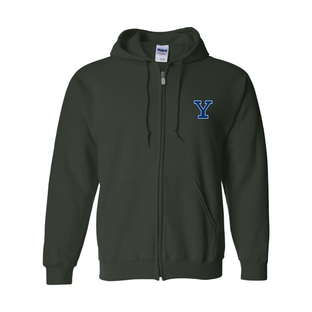 Men' s Yale Bulldogs JERZEES NuBlend Full-Zip Hooded Sweatshirt