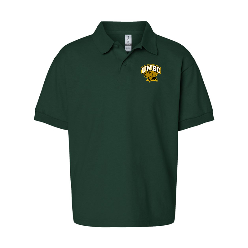 Youth UMBC Retrievers Gildan Dry Blend Jersey Polo