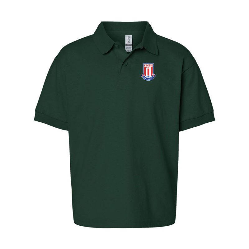 Youth Stoke City Soccer  Gildan Dry Blend Jersey Polo