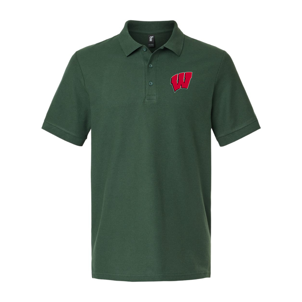 Men's Wisconsin Badgers Gildan Hammer Pique Polo