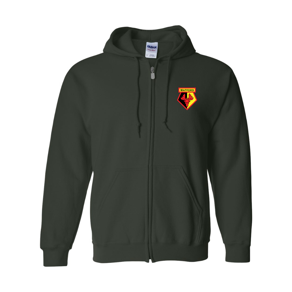 Men's Watford Soccer JERZEES NuBlend Full-Zip Hooded Sweatshirt