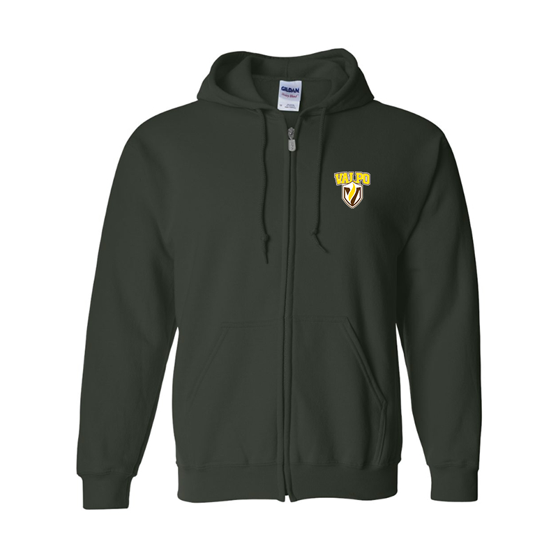 Men's Valparaiso Crusaders Gildan  Heavy Blend Full Zip Hooded Sweatshirt