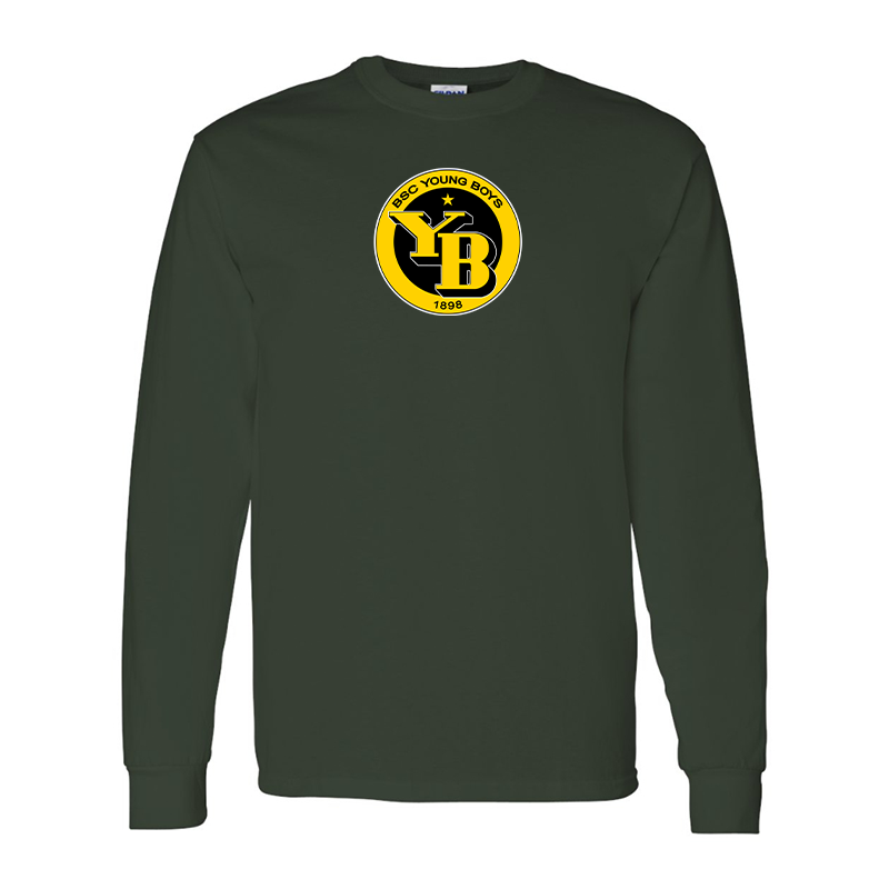 Men's Young Boys Soccer Gildan Heavy Cotton Long Sleeve T-Shirt