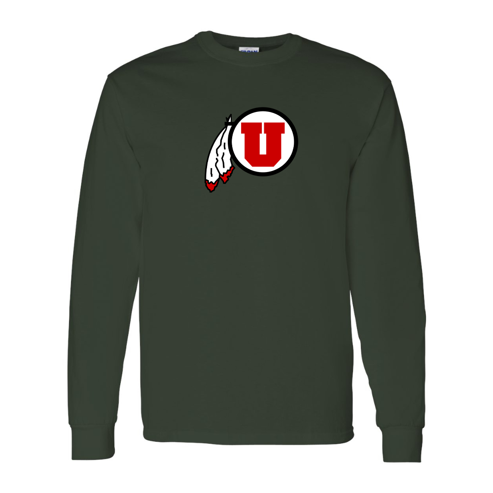 Men's  Utah Utes Gildan Heavy Cotton Long Sleeve T-Shirt