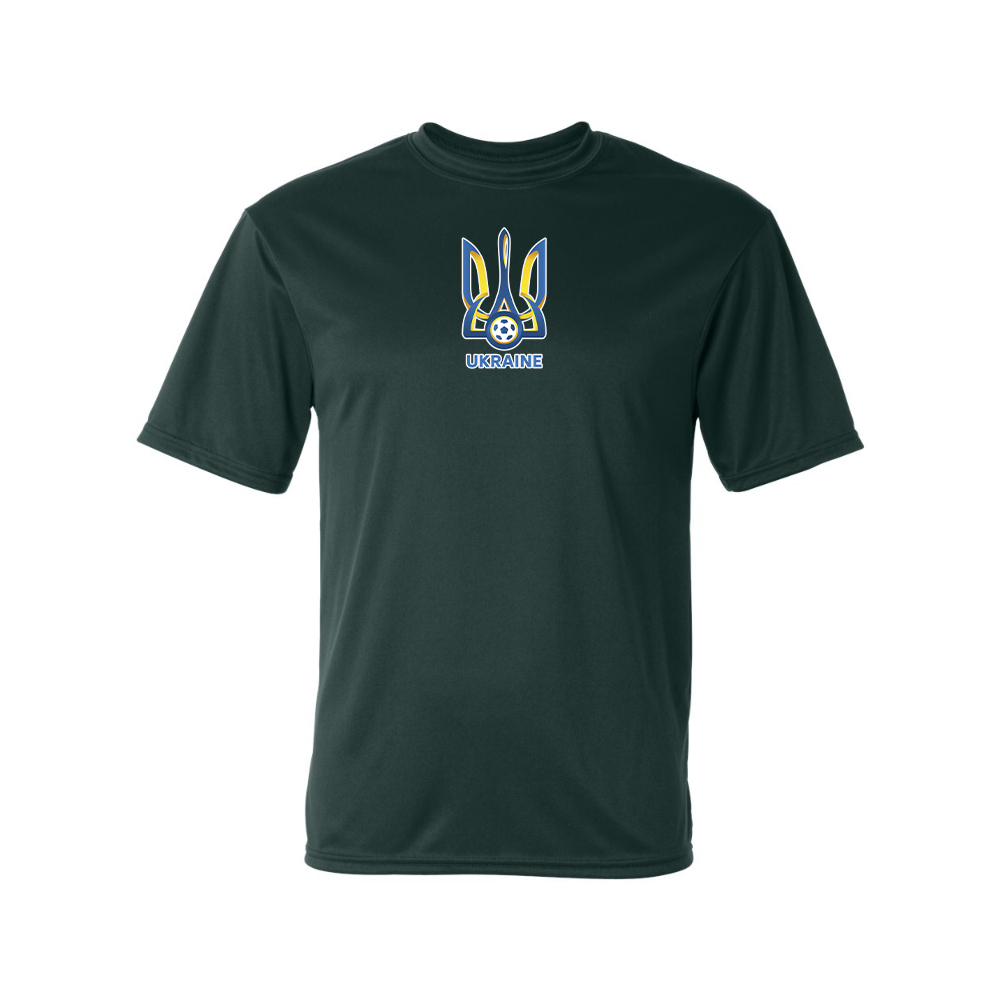 Men's Ukraine National Football Soccer Team Polyester T-Shirt
