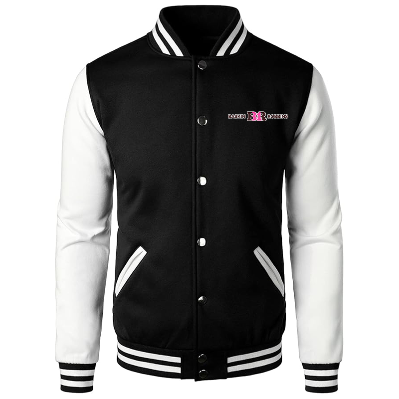 Men's  Baskin-Rоbbins Varsity Baseball Jacket Cotton Blend Letterman Jackets