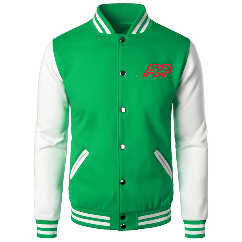 Men's  ADP Varsity Baseball Jacket Cotton Blend Letterman Jackets