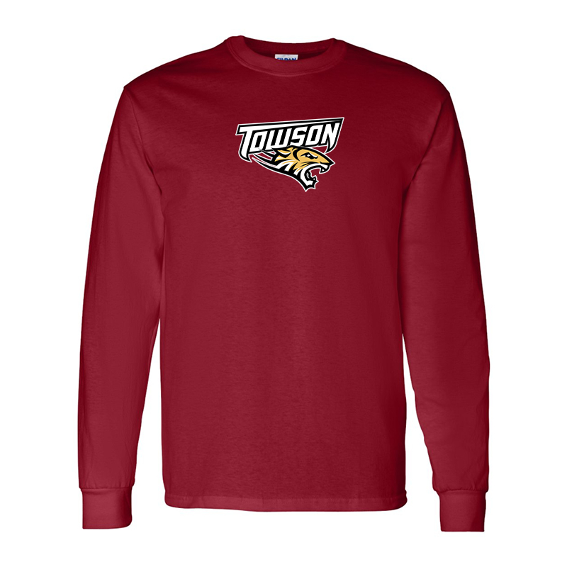 Men's Towson Tigers Gildan Heavy Cotton Long Sleeve T-Shirt