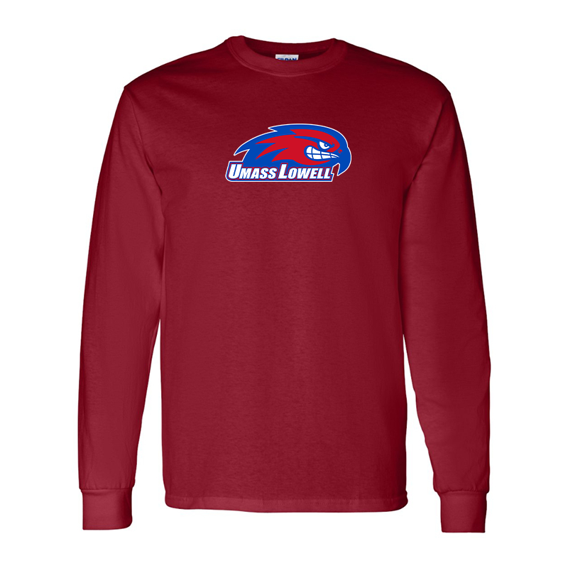 Men's UMass Lowell River Hawks  Gildan Heavy Cotton Long Sleeve T-Shirt