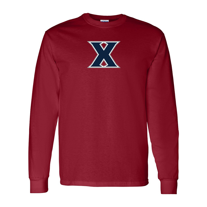 Men's Xavier Musketeers Gildan Heavy Cotton Long Sleeve T-Shirt
