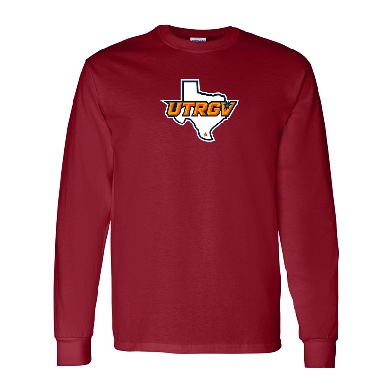Men's UTRGV Vaqueros Gildan Heavy Cotton Long Sleeve T-Shirt