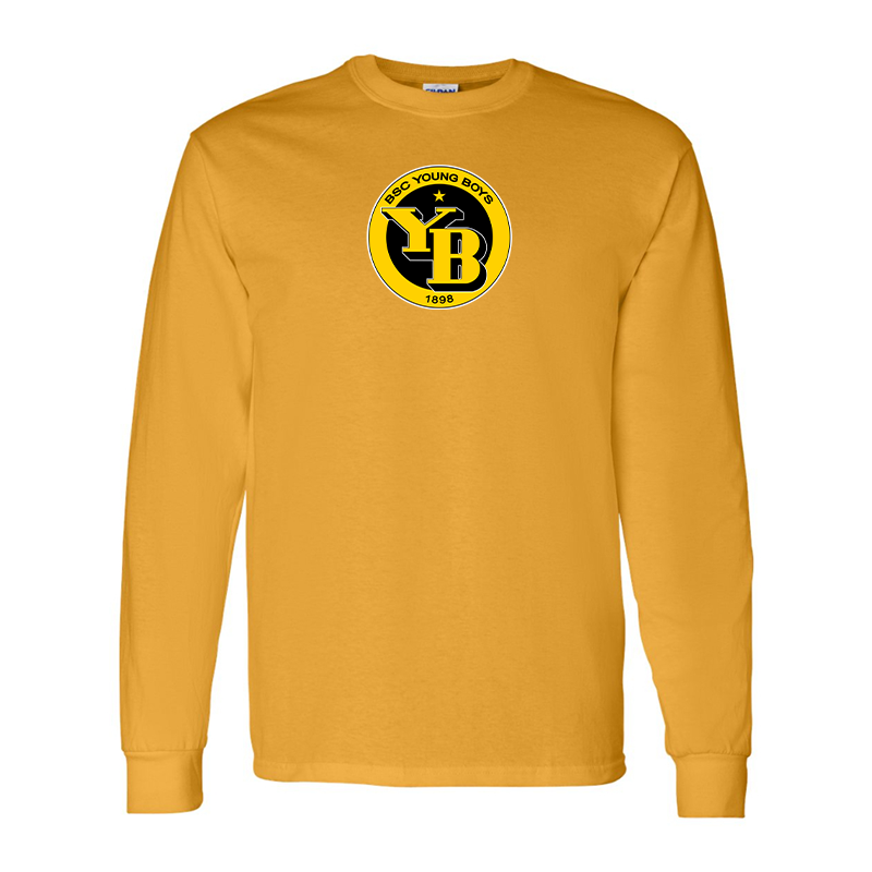 Men's Young Boys Soccer Gildan Heavy Cotton Long Sleeve T-Shirt