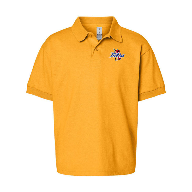 Youth Tulsa Golden Hurricane Gildan Dry Blend Jersey Polo