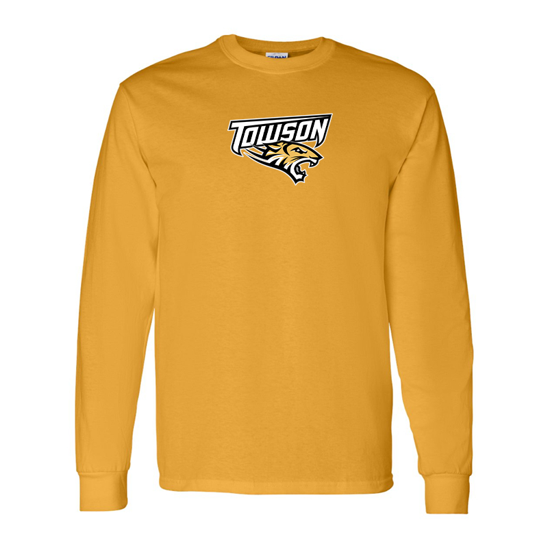Men's Towson Tigers Gildan Heavy Cotton Long Sleeve T-Shirt