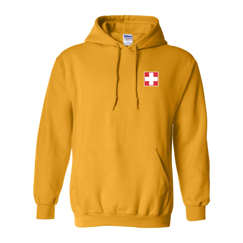 Men's  Switzerland National Football Soccer Team Gildan  Heavy Blend Hooded Sweatshirt