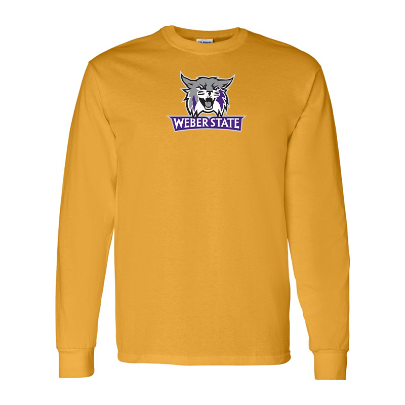 Men's Weber State Wildcats Gildan Heavy Cotton Long Sleeve T-Shirt