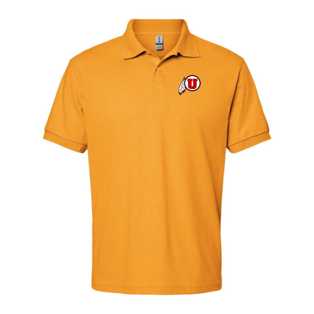 Men's  Utah Utes Gildan Dry Blend Jersey Polo