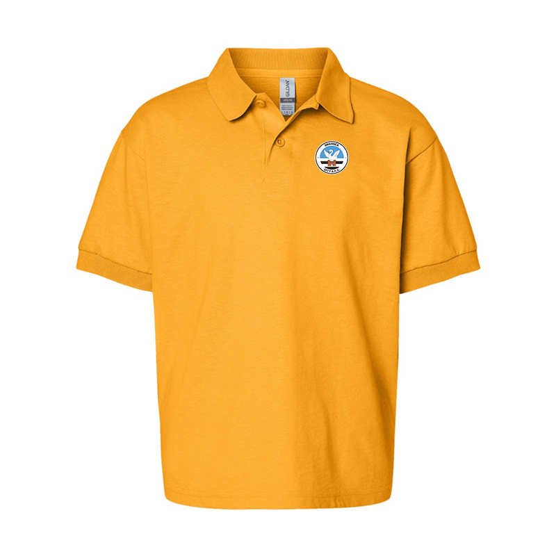Youth Swansea City Soccer Gildan Dry Blend Jersey Polo
