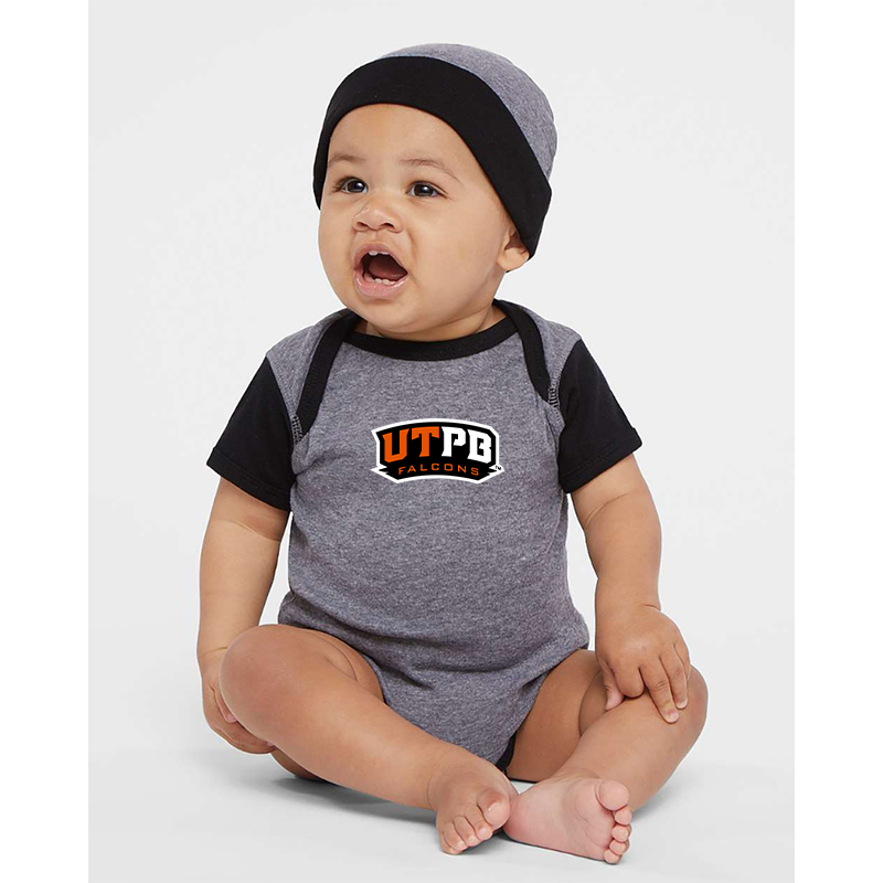 UTPB Falcons  Rabbit Skins Infant Baby Rib Bodysuit