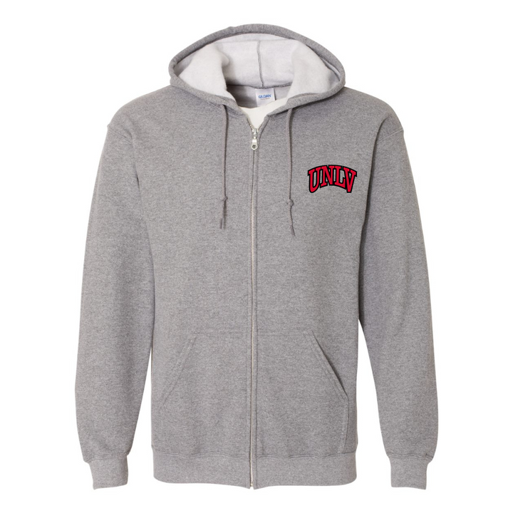 Men's UNLV Rebels Gildan  Heavy Blend Full Zip Hooded Sweatshirt