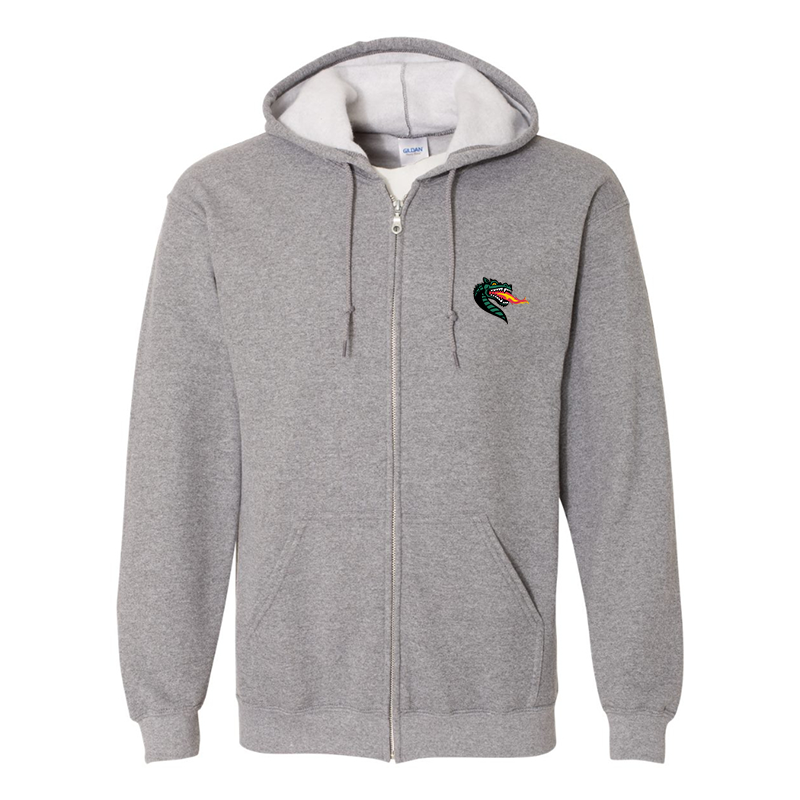 Men's UAB Blazers Gildan  Heavy Blend Full Zip Hooded Sweatshirt