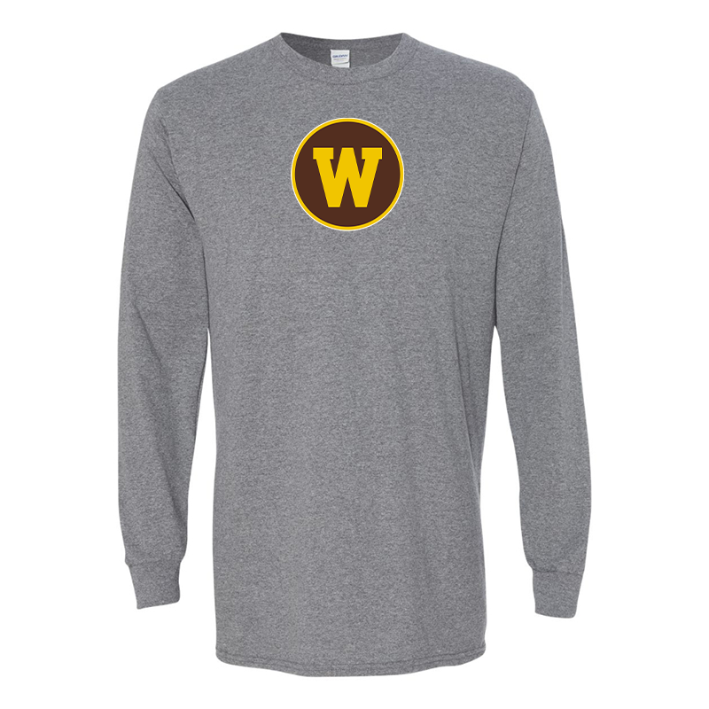 Men's Western Michigan Broncos Gildan Heavy Cotton Long Sleeve T-Shirt