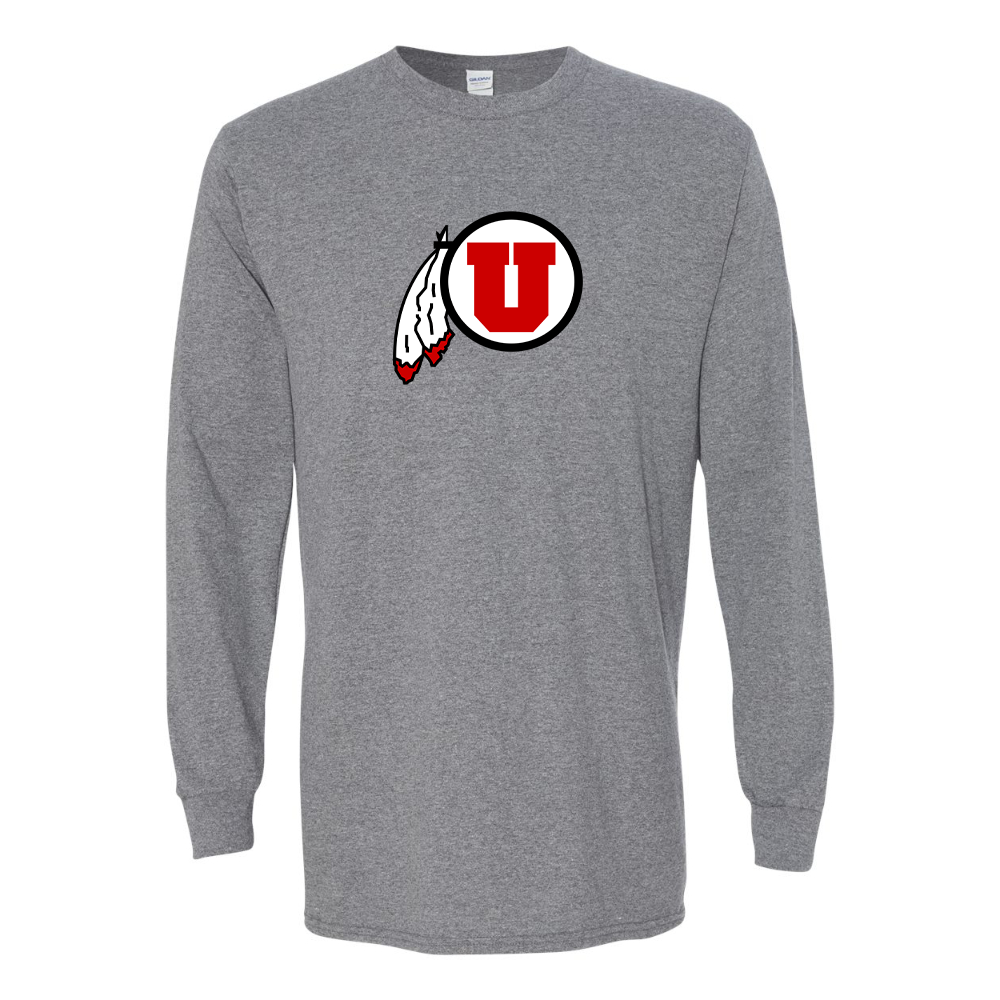 Men's  Utah Utes Gildan Heavy Cotton Long Sleeve T-Shirt