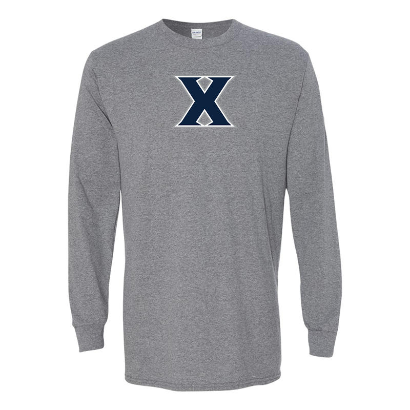 Men's Xavier Musketeers Gildan Heavy Cotton Long Sleeve T-Shirt
