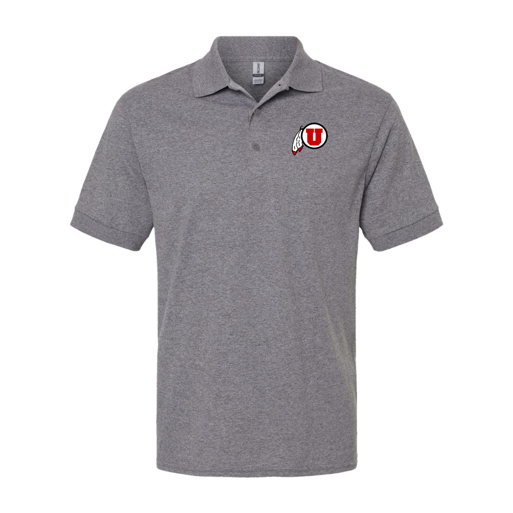 Men's  Utah Utes Gildan Dry Blend Jersey Polo