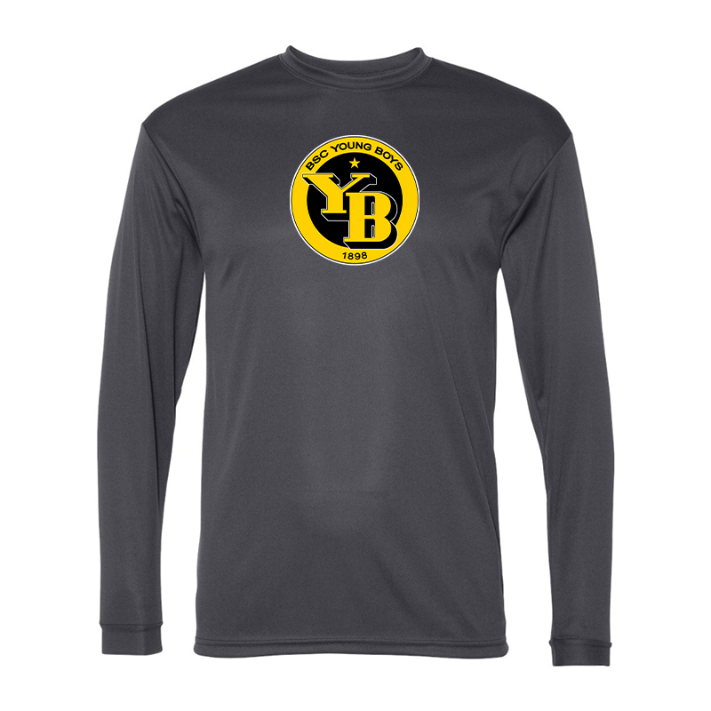 Men's  Young Boys Soccer Performance Long Sleeve T-Shirt