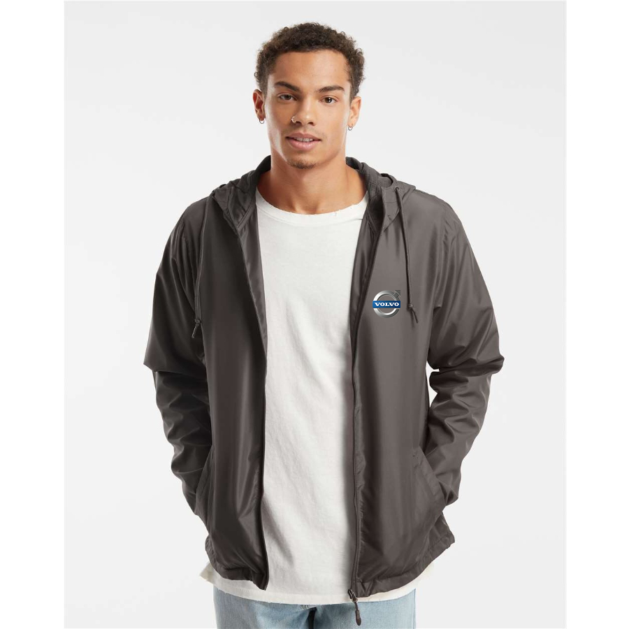 Men's Volvo car Independent Trading Co Lightweight Windbreaker Full-Zip Jacket