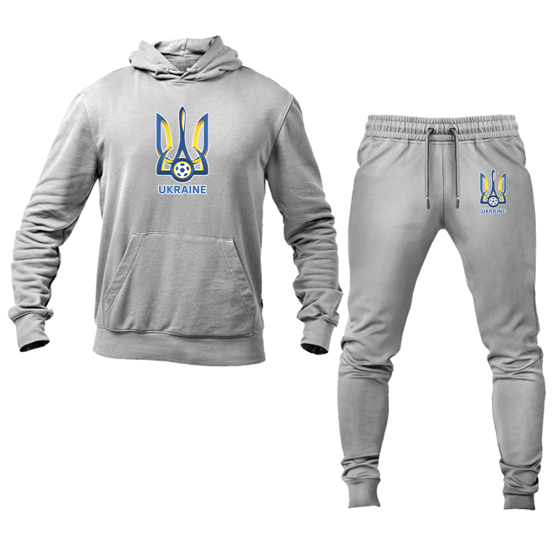 Men's Ukraine National Football Soccer Team Hoodie Joggers Set