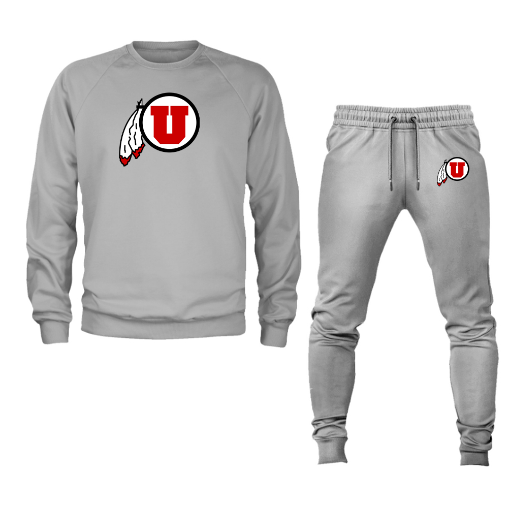 Men's  Utah Utes   Crewneck Sweatshirt Joggers Suit