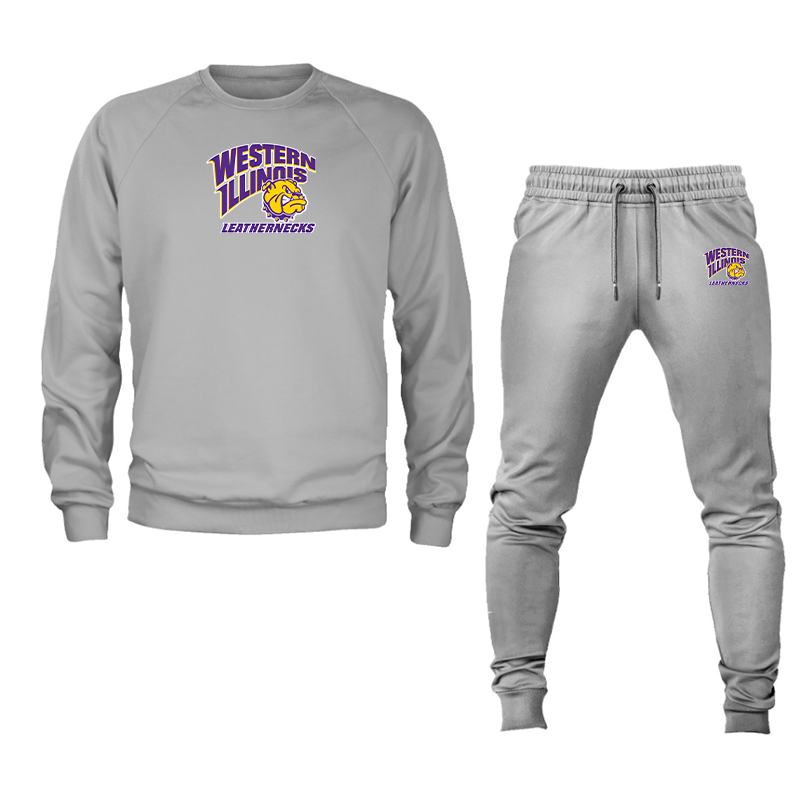 Men's Western Illinois Leathernecks Crewneck Sweatshirt Joggers Suit